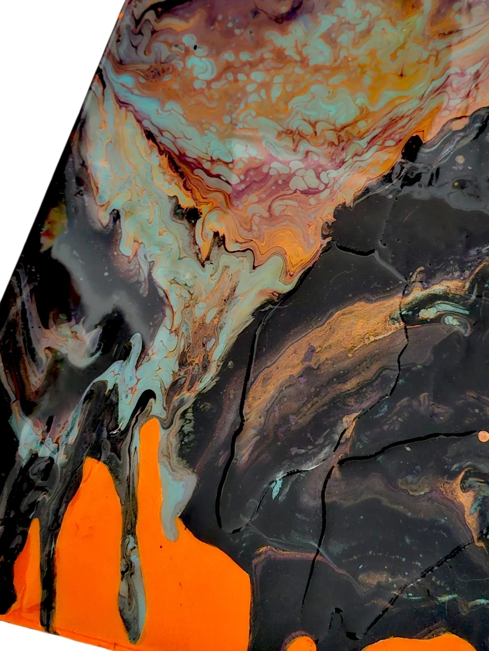 Abstract Resin Drip Painting Canvas - 12x16