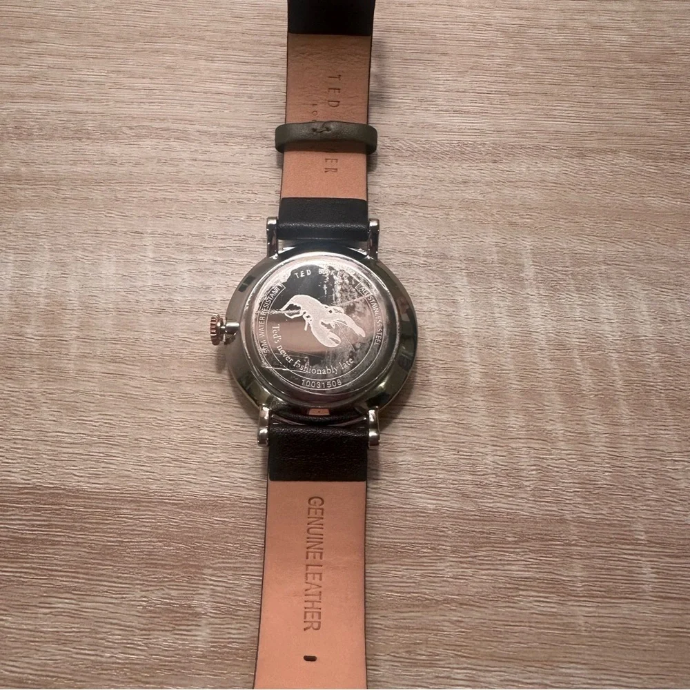 Ted Baker London Men’s Watch – Rose Gold Case & Genuine Leather Band