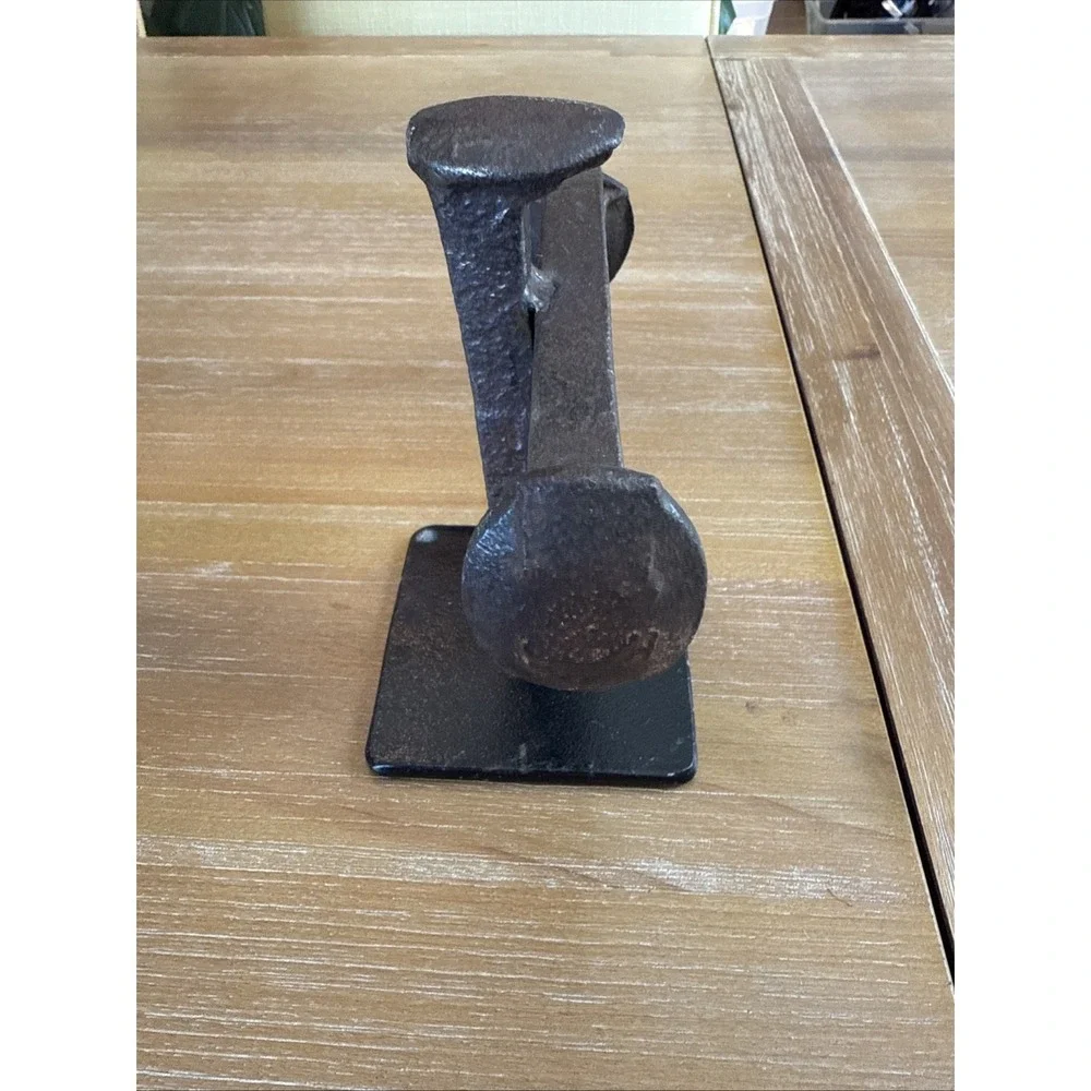 Vintage Steel Metal Railroad Spike Cross - Home Decor Christian Cross Wall Decor