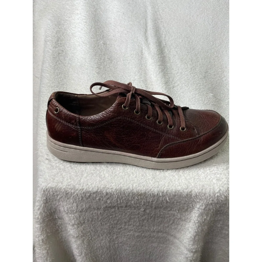 Dansko Mens Vaughn Brown Leather Lace Up Sneaker Casual Comfort Shoe EU 44 US 11