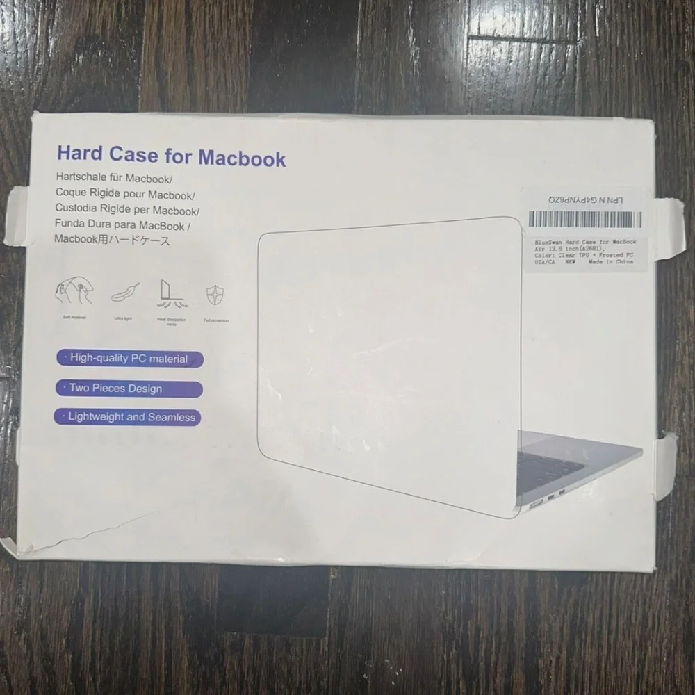 Blue Swan MacBook Hard Shell Case White Slim Protective Laptop Cover