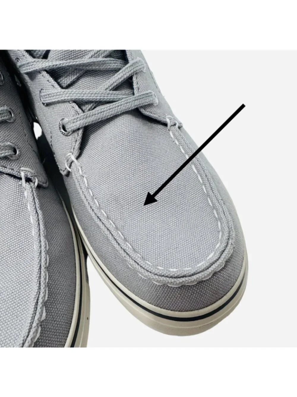 Sperry Top Sider Canvas Sneaker Women 7.5 Lace Up Hi Top Venice Sky Gray