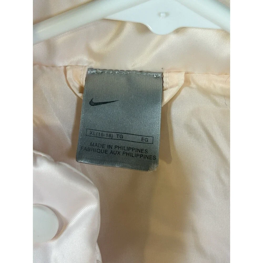 Nike Puffer‎ Jacket Vest Size 16/18 XL Youth Pink Removable Sleeves