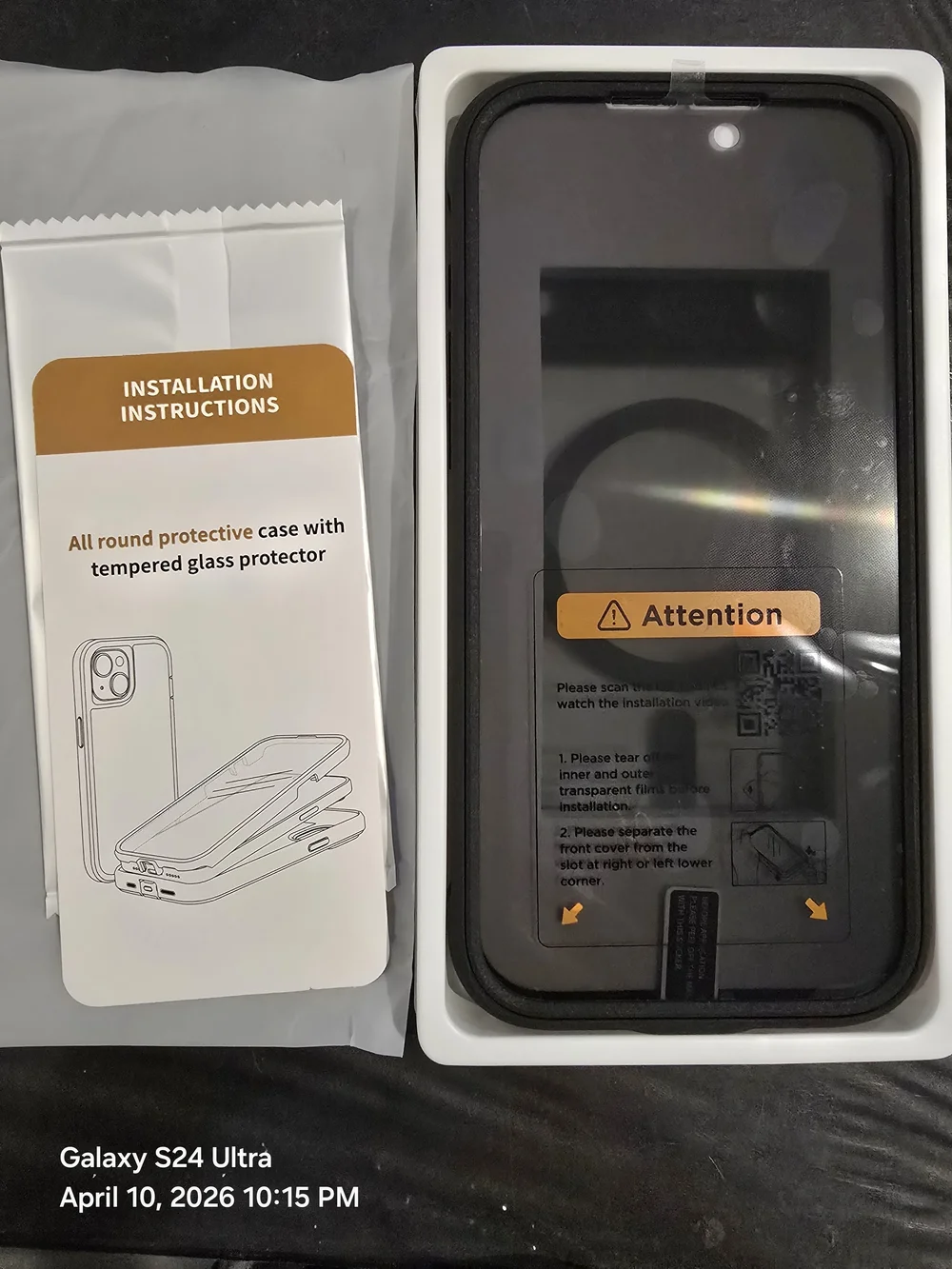 IPhone 17 PM Full-Cover Protective Case with Tempered Glass Screen