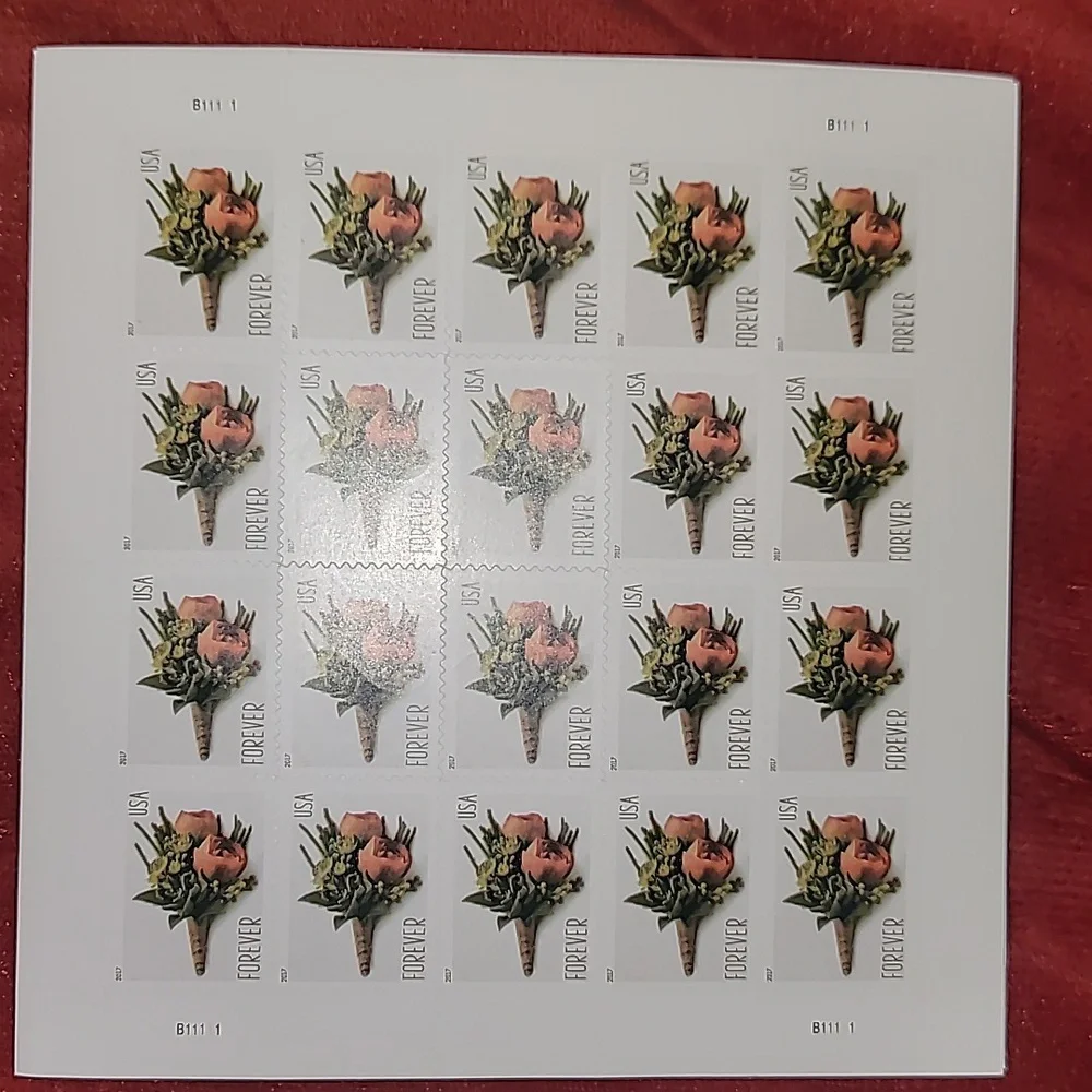 100 USPS Celebration Boutonniere Wedding 2017 Forever First Class Postage Mail‎