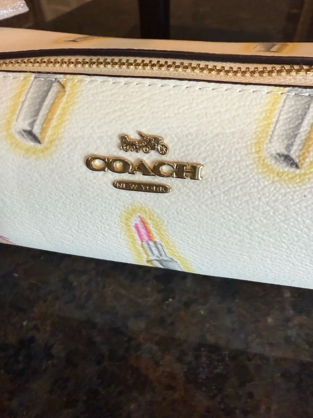 Coach cream wallet