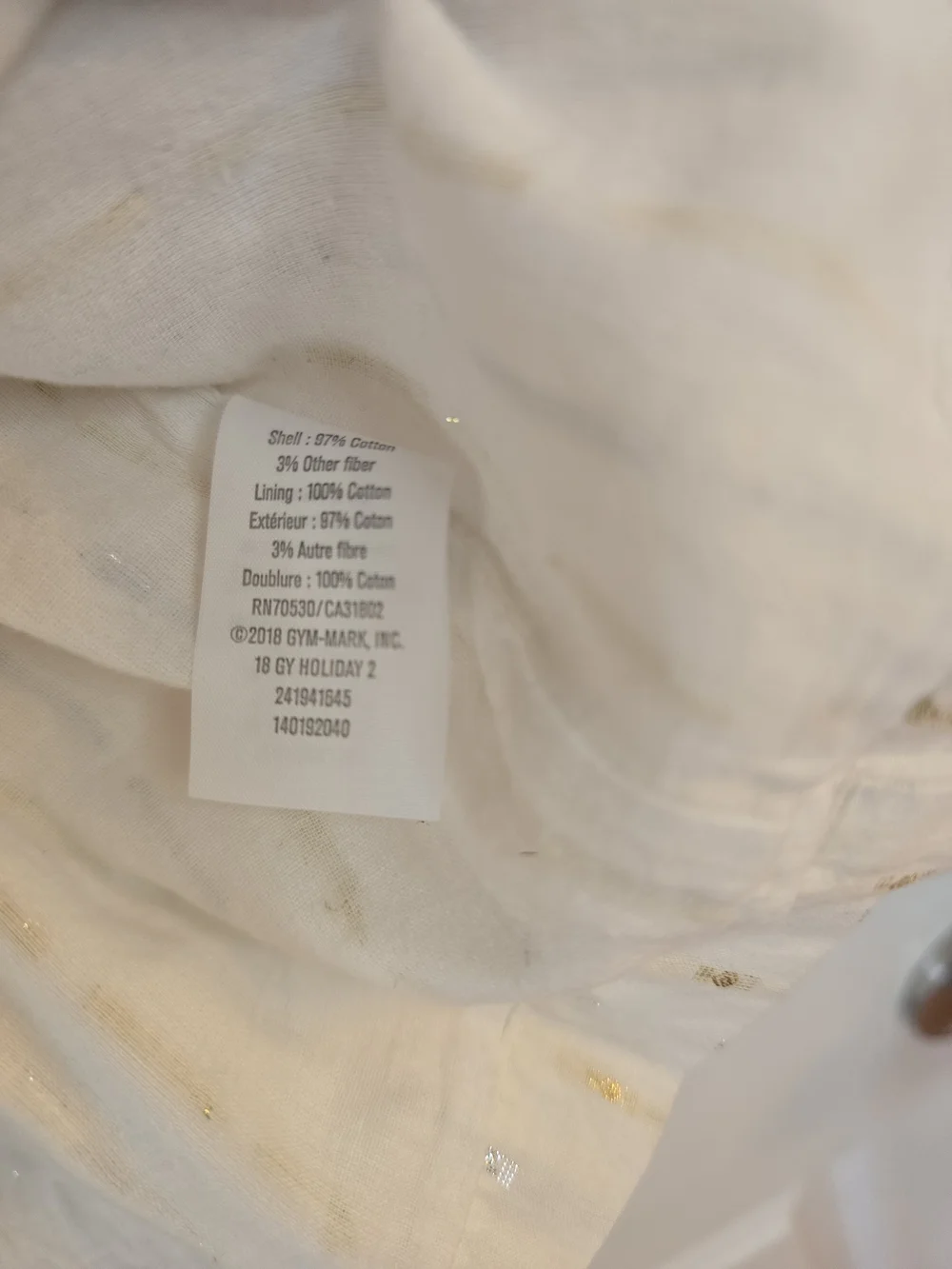 Gymboree cream long