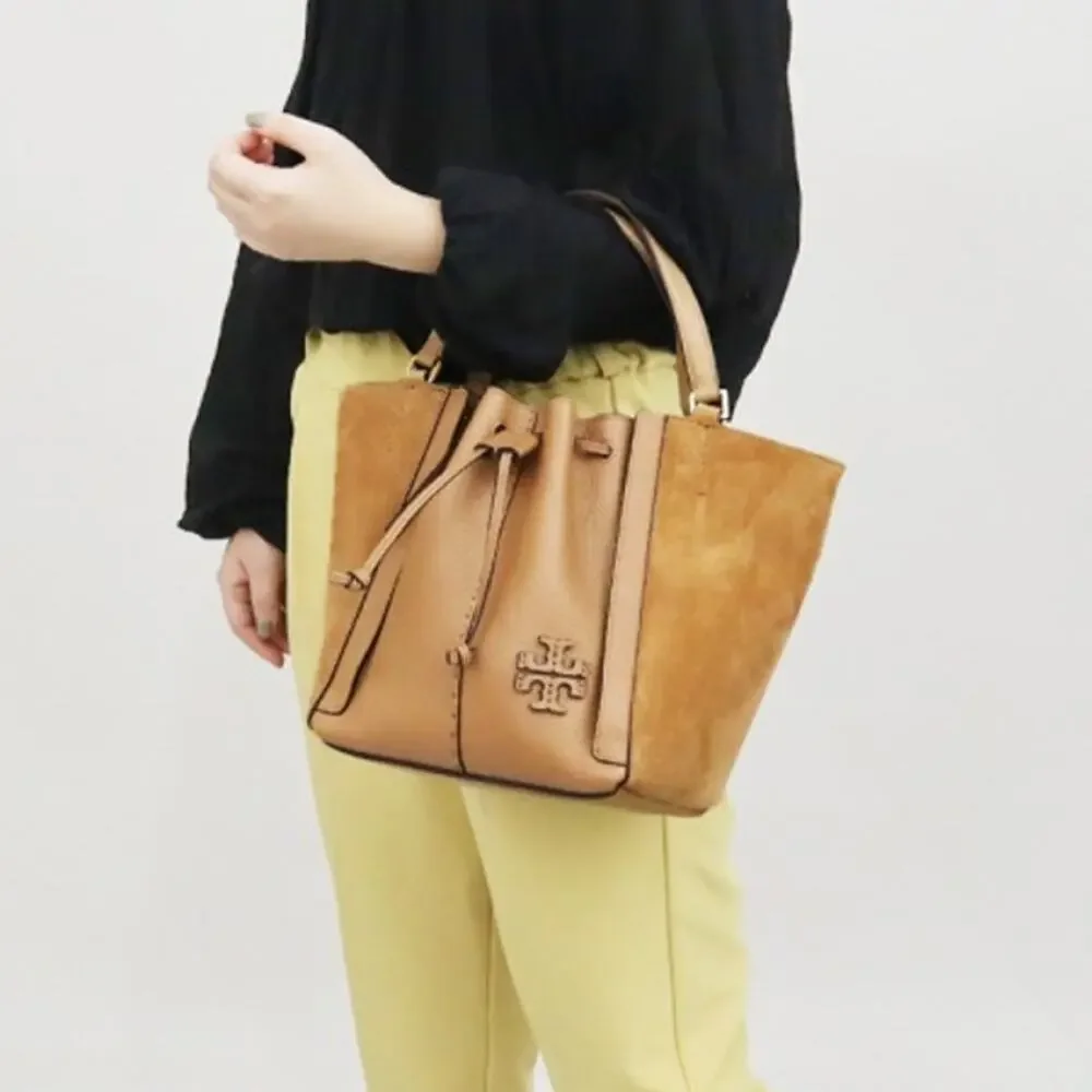 Tory Burch Women's Mcgraw Dragonfly‎ Bag Office Suede Leather In Tiramisu