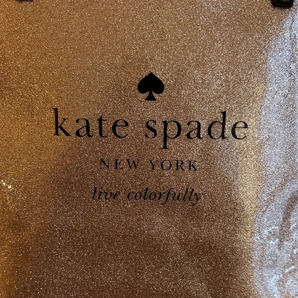 Kate Spade Rose Gold Sparkle Bon Shopper Tote