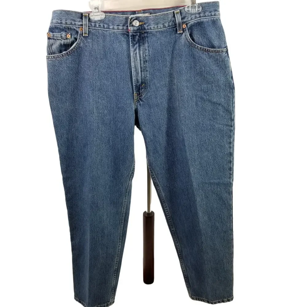 Levi's 550 Relaxed Tapered Blue Denim Vintage Hi Rise Jeans 18 S