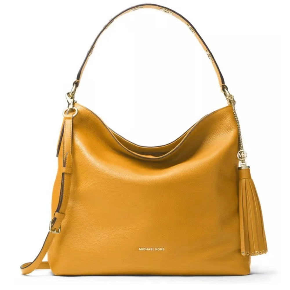 Michael Kors Yellow Brooklyn‎ Large Leather Hobo Bag