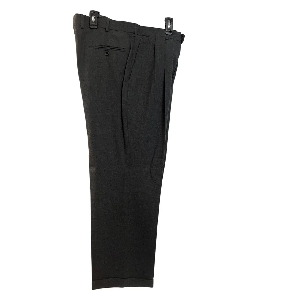Oscar De La Renta Mens Suit‎ Wool 2 Piece 46XL 46x38 Double Breasted