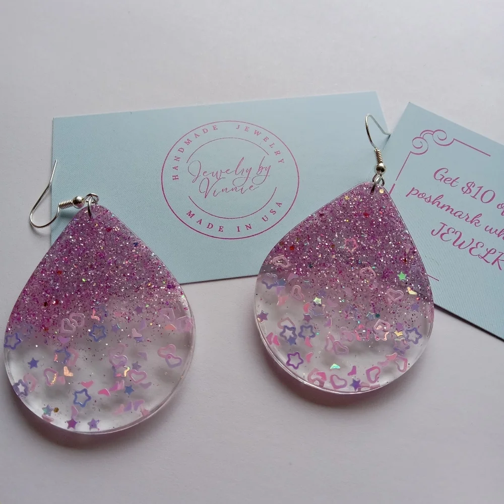 Hand Crafted Resin Earrings Part Of The 