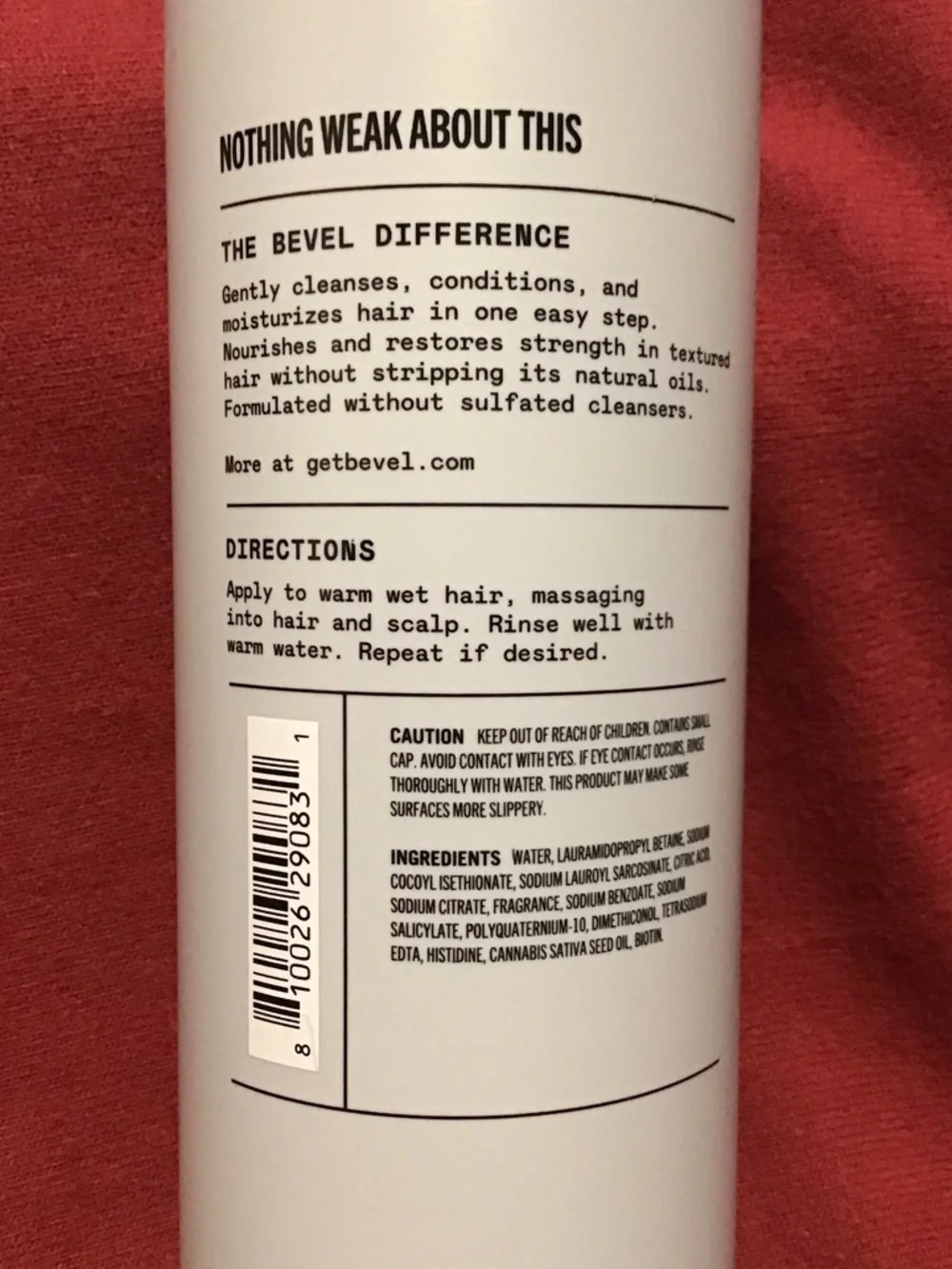 Bevel strengthening shampoo