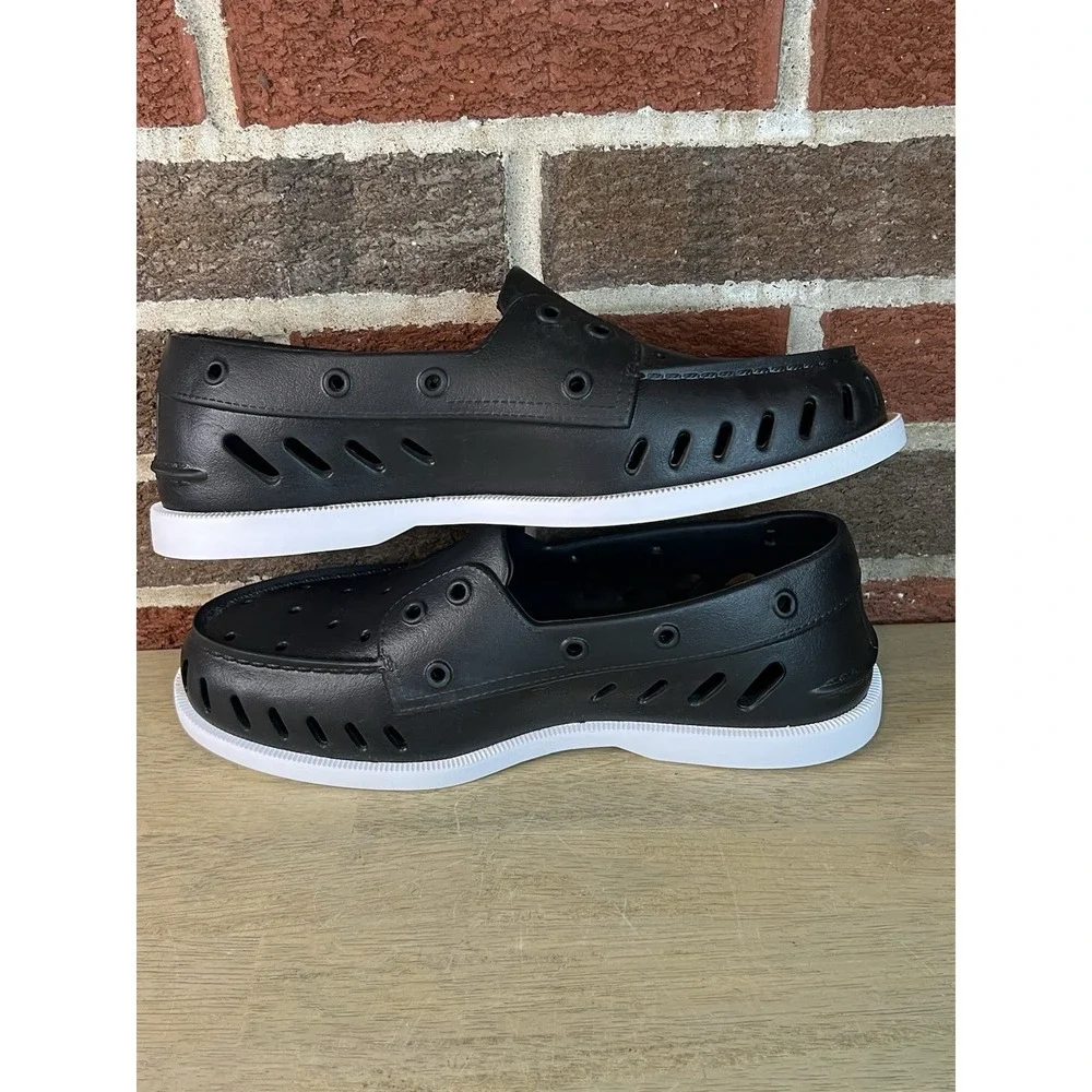 Sperry Top Sider Authentic Original AO Float Boat Unisex Black Shoes M8/W10
