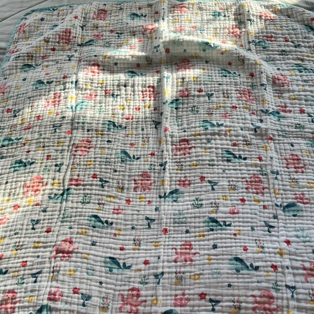 Haus & Kinder Muslin Baby Blanket‎ Sea Life 40