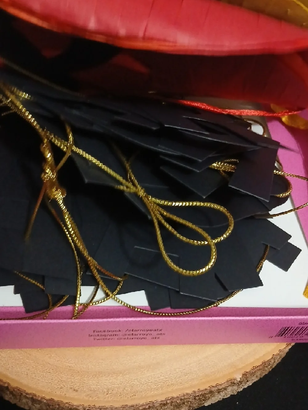 Festive Yellow and Black Party Garland Banner NIB