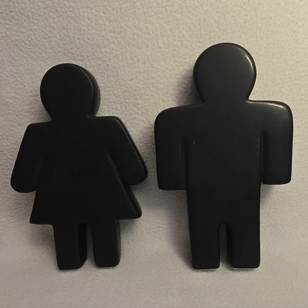 Men Women Black Ceramic Bathroom Decor