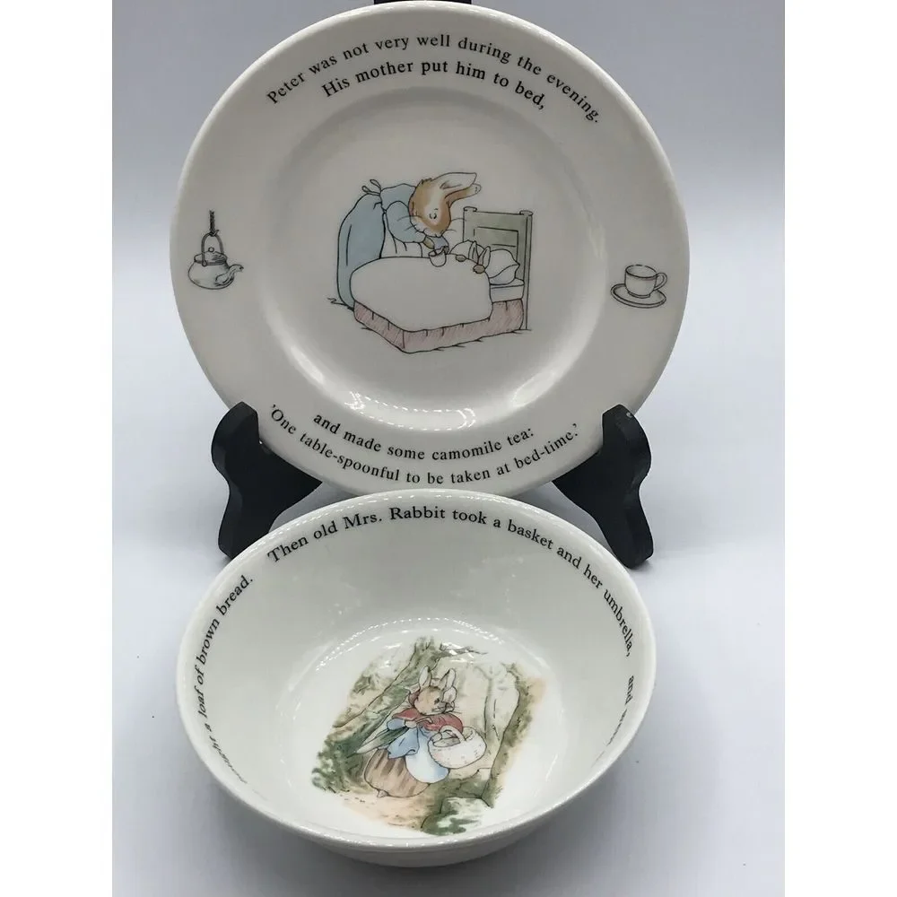 Wedgewood Peter Rabbit Small‎ Plate and Cereal Bowl