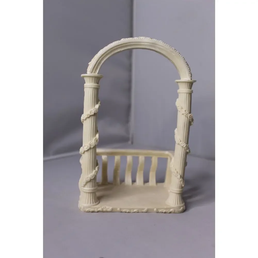 Wedding Cake Topper Arch Stand Fairy Garden Balcony Miniature Display Decor