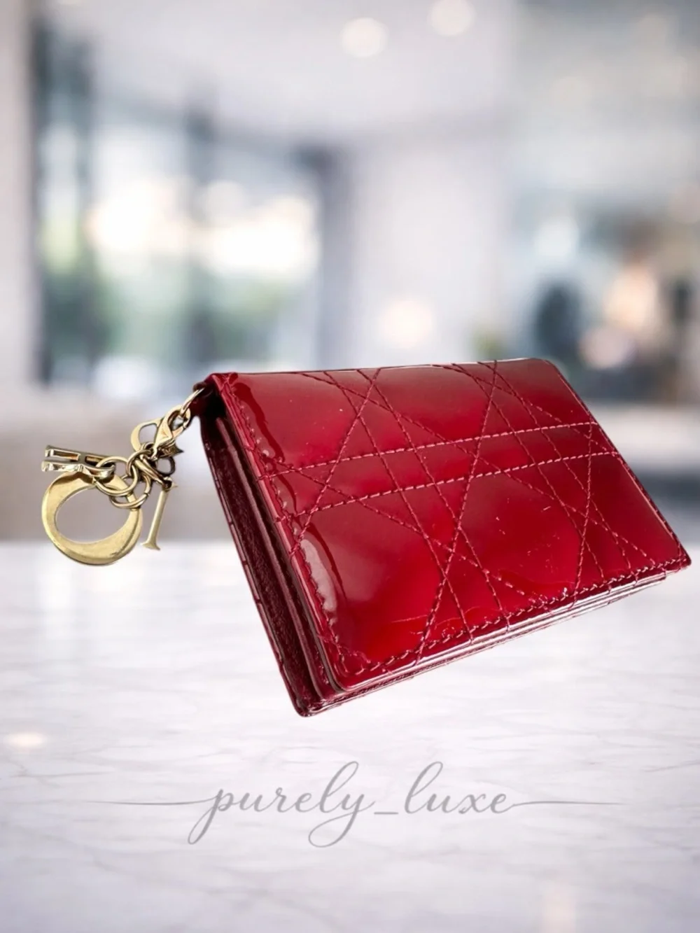 Dior glossy quilted