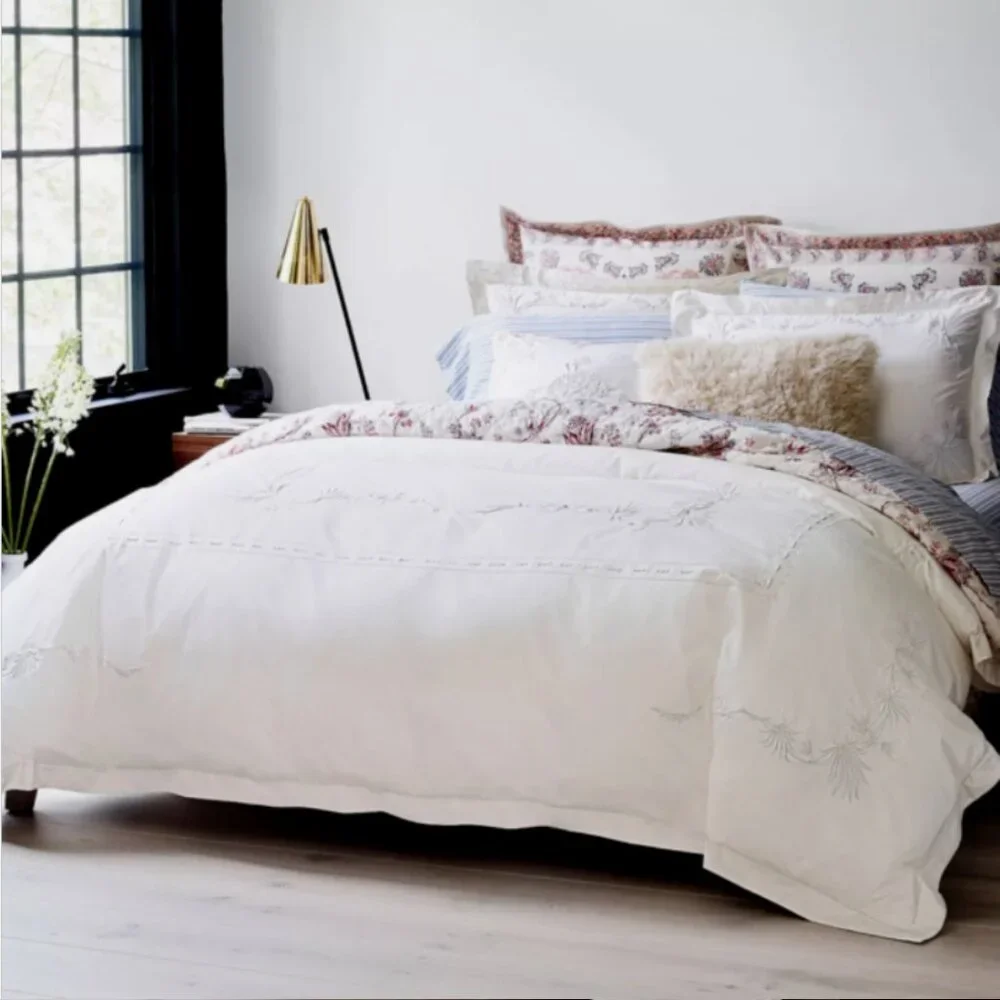 Ralph Lauren Hillsboro Islesboro Floral Embroidered King Duvet 3 Standard Shams