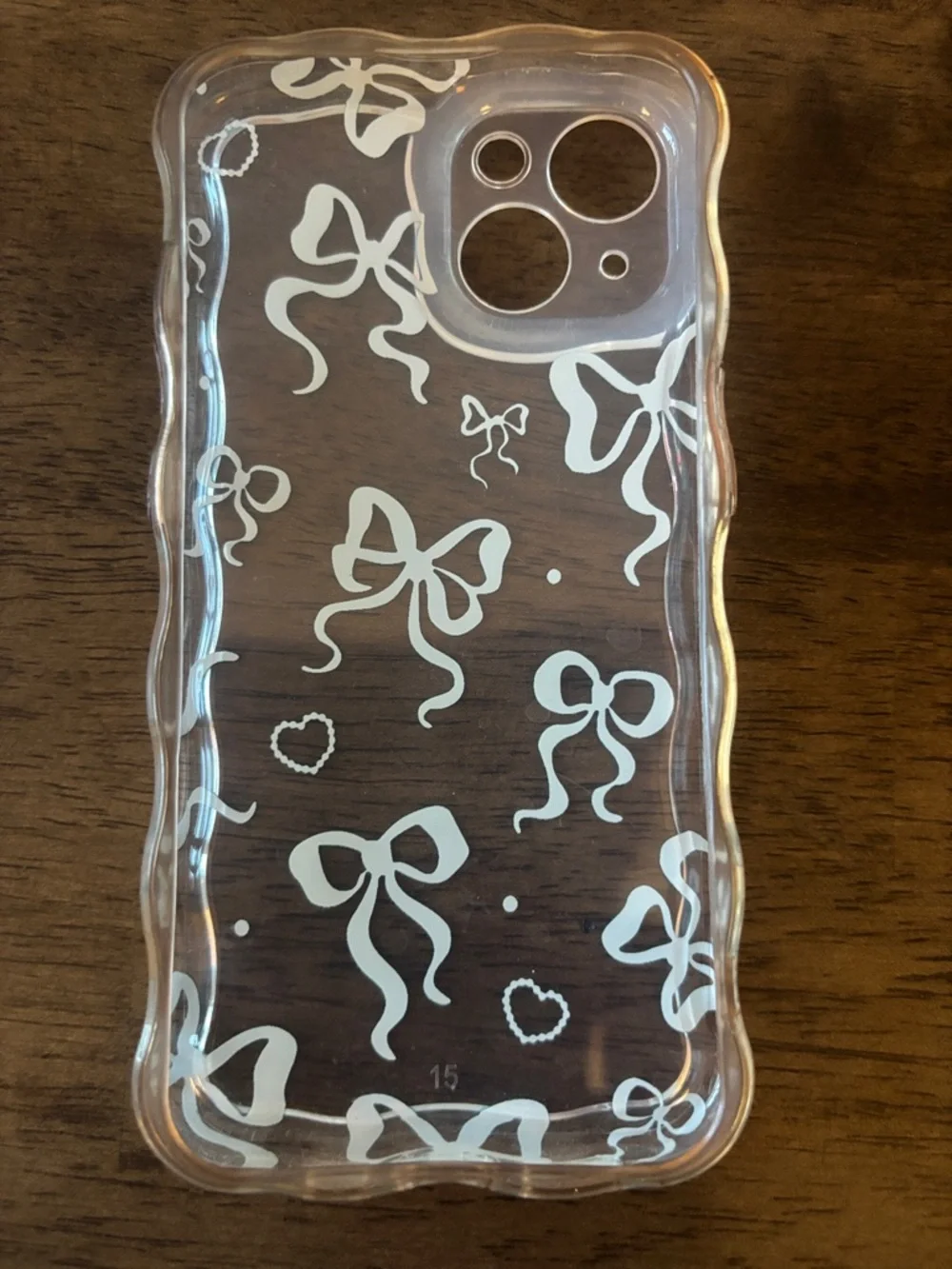 iPhone 15- 2 decorative phone cases and 1 tempered glass screen protector