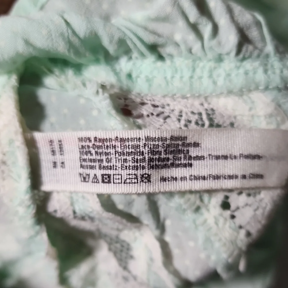 Free People Mint Green Polka Dot Top