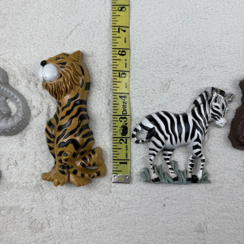 Vintage Burwood Products‎ Co Jungle Safari Animal Wall Art Lot- 90's Boho