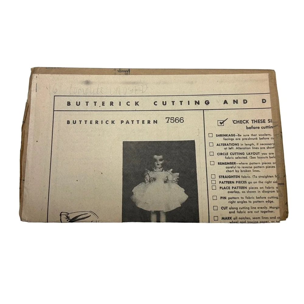 Butterick Vintage Mail Order Pattern #7566 16