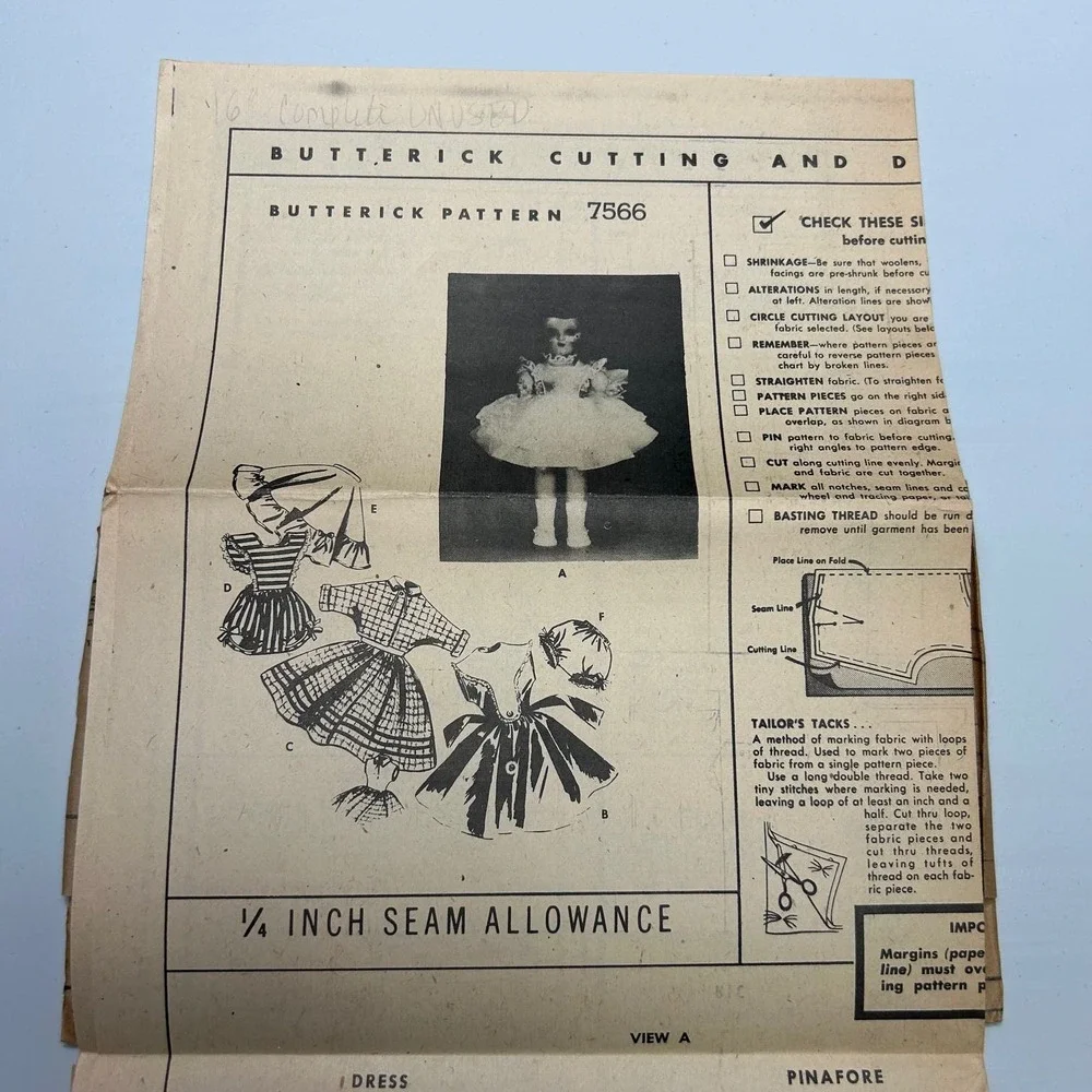 Butterick vintage mail
