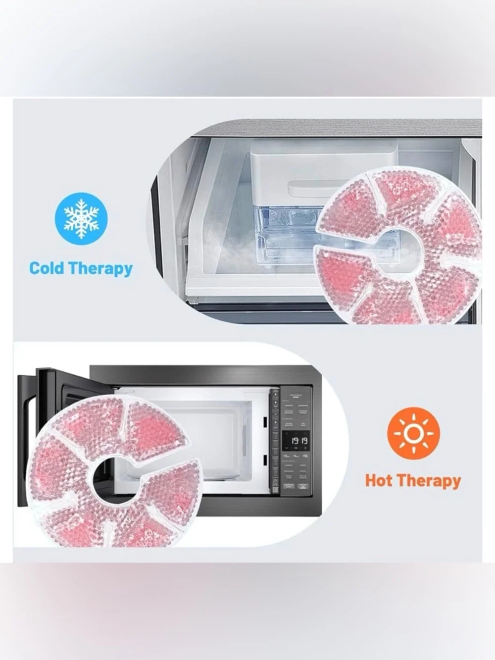 Breast Ice Pack - Soothing Cold/Hot Therapy (Pink/White) NWOT