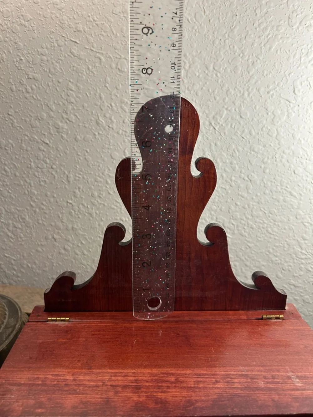 Mahogany-Finish Wooden Wall Shelf - Classic Home Wall Decor