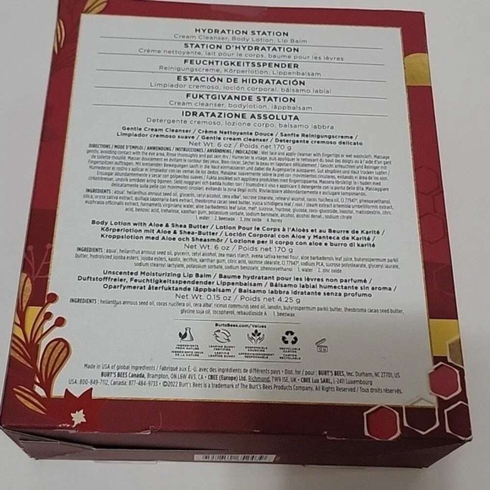 BERT'S BEES Hydration Station Cleanser, Lotion, and Lip Balm 3 Pc. Gift Set