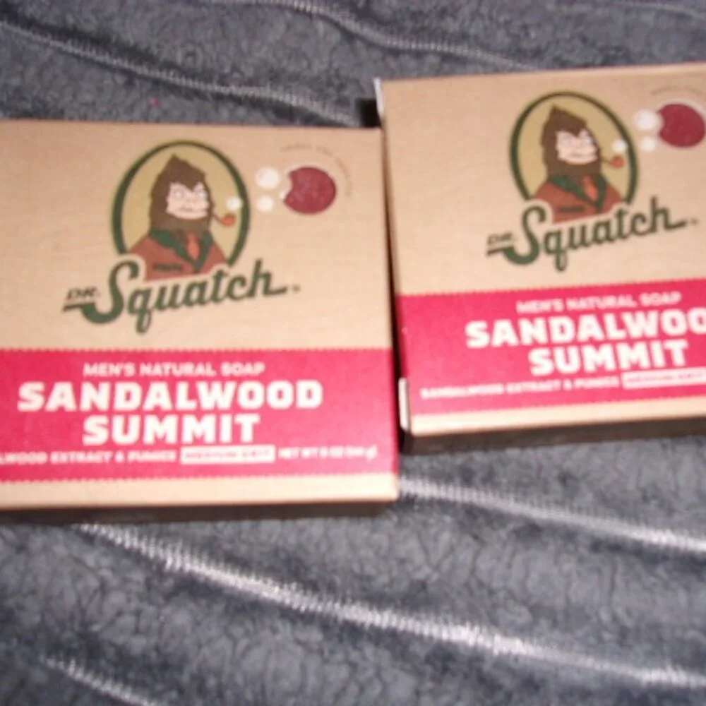 DR. SQUATCH Men's All Natural Bar Soap - Sandalwood Summit Bundle of 2