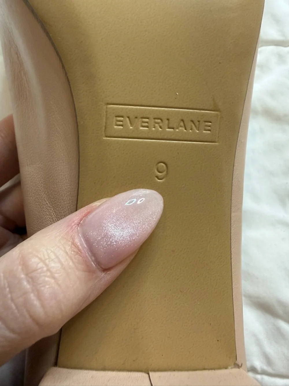 Everlane The Day Heel Blush Pink Leather Block Heel Size 9 Sustainable NWOB