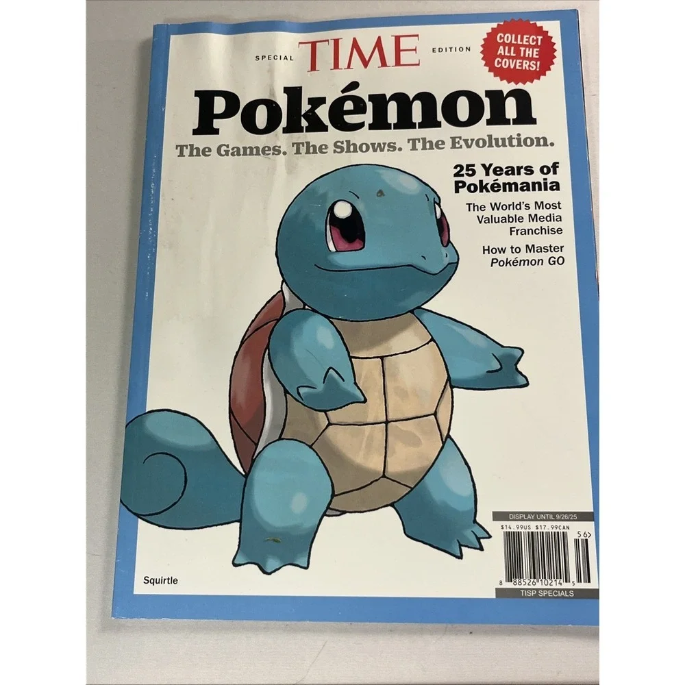 Pokemon Squirtle Time Magazine 2024 Special Edition- 25 Years Pokemon In America