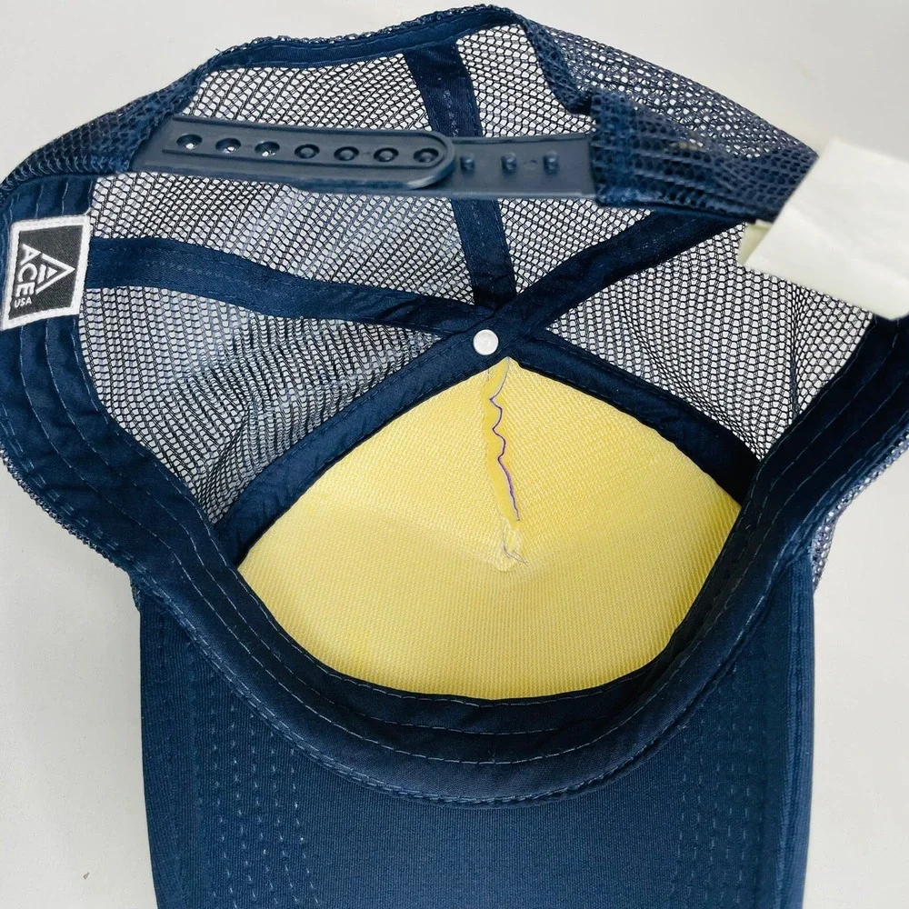 Alaska Moose Navy Trucker Style Snapback Hat‎ Cap Vintage Souvenir ACE