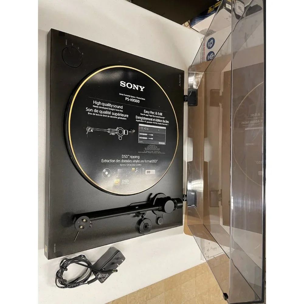 Sony Stereo Turntable System PS-HX500 Record & Edit DSD Ripping Excellent Sound!