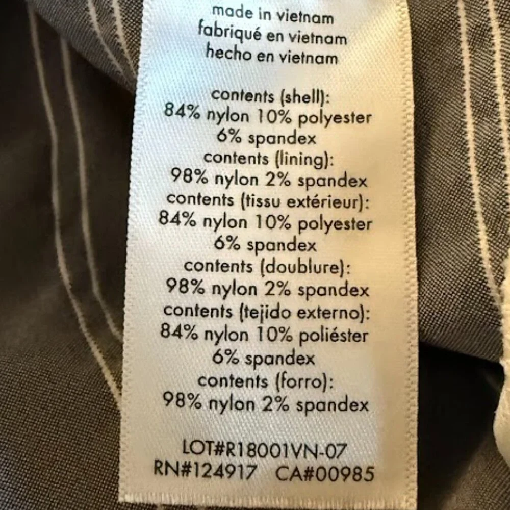 Grey Striped Onia Swim Trunks, 34 Waist NWOT