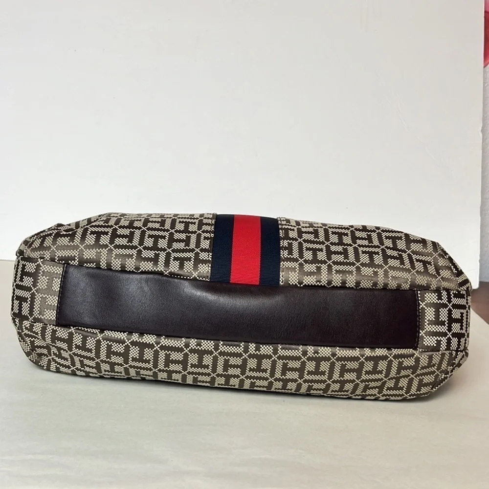 Tommy Hilfiger Vintage Logo Canvas Shoulder Bag