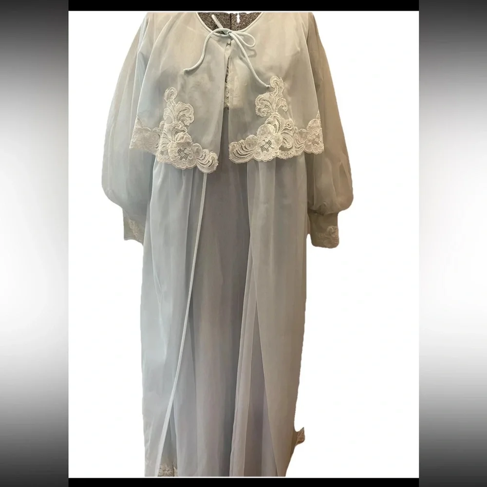 🆕Kayser baby blue peignoir‎ set-NWT/deadstock-size medium ladies VTG Rockabilly