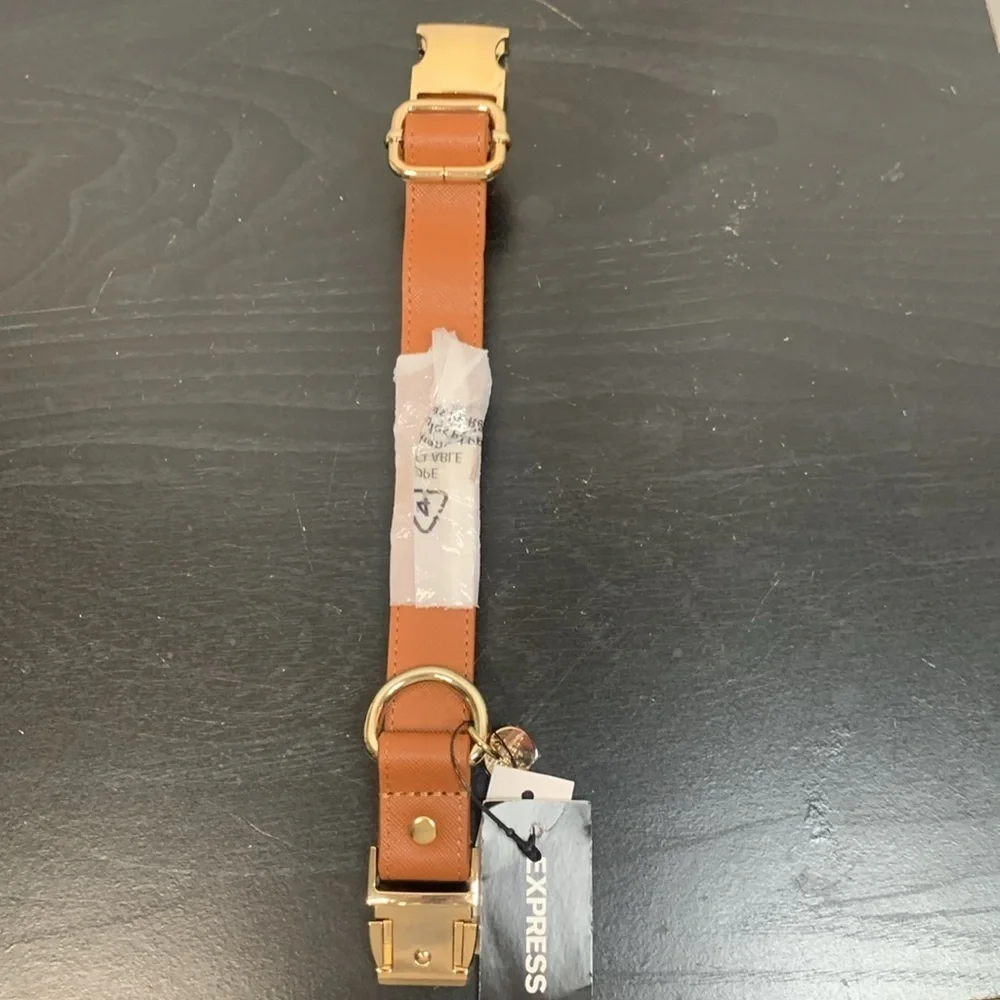 Express Tan Faux Leather XS Dog Collar- NWT