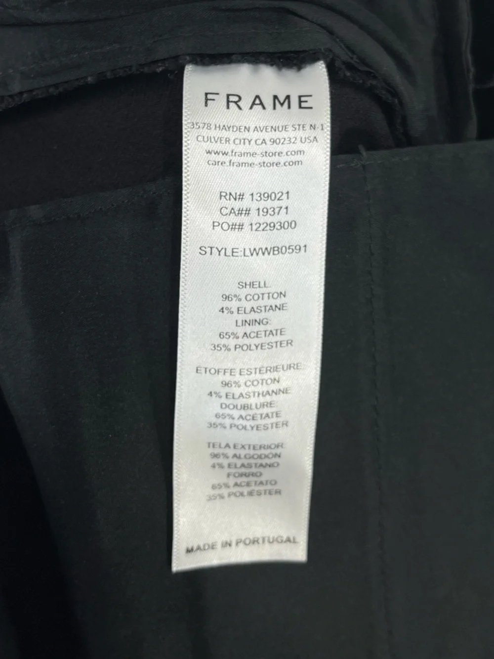 Frame Le Crop Mini Boot Trouser Women’s size 2 in Black