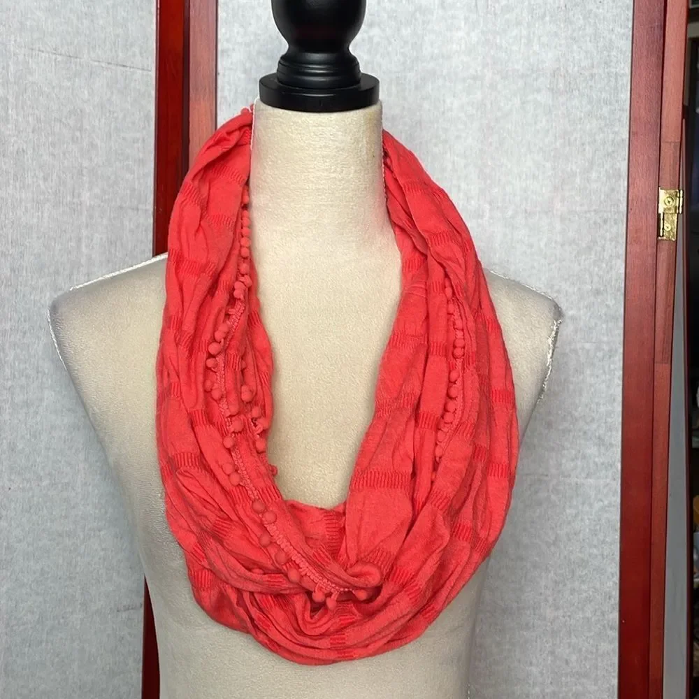 J. Crew Coral Colored Women's Infinity Scarf (One Size)