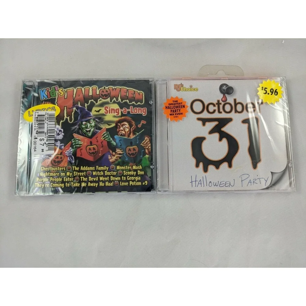 DJs Choice Kids Halloween Sing a Long October 31 Halloween Party CD Lot‎ Seal