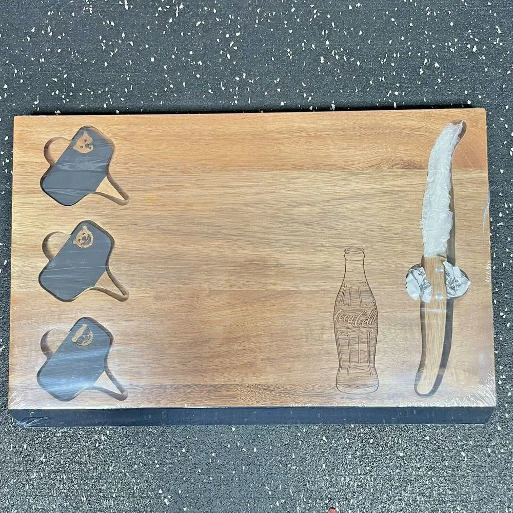 Toscana Coca Cola Delio‎ Acacia Cheese Board and Tools Picnic Time Charcuterie