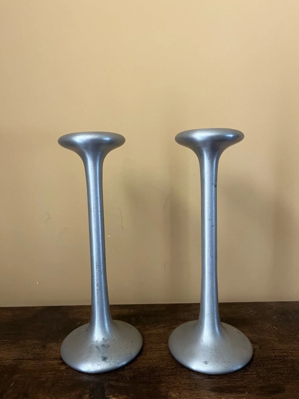 Vintage Ikea Kayla Carl Ojerstam 10” Candlestick Candle Holder Set of Two