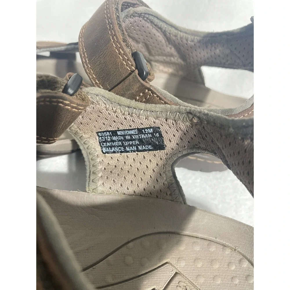 Clarks Leather Sport Sandals Fisherman Men 12M Brown Adjustable Straps 63581