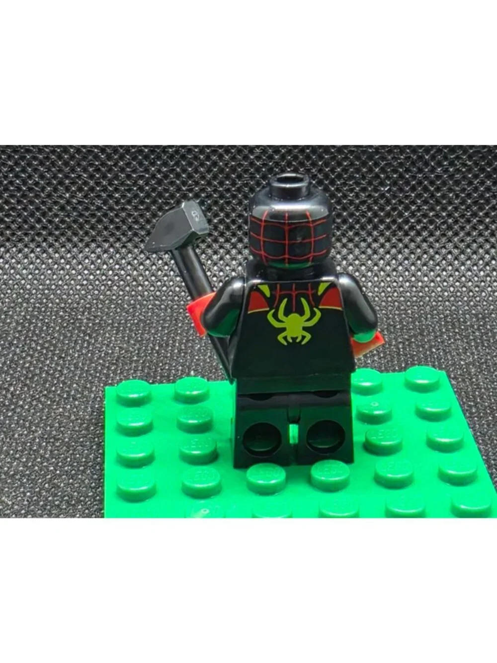 LEGO Marvel Spider-Verse: Miles Morales Minifigure w/ Hammer Black Red NEW